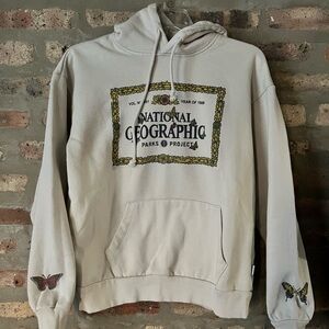 National Geographic Parks Project Cream Hoodie with Butterfly Accents